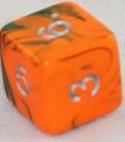 (image for) Toxic Dice: Orange / Green D10
